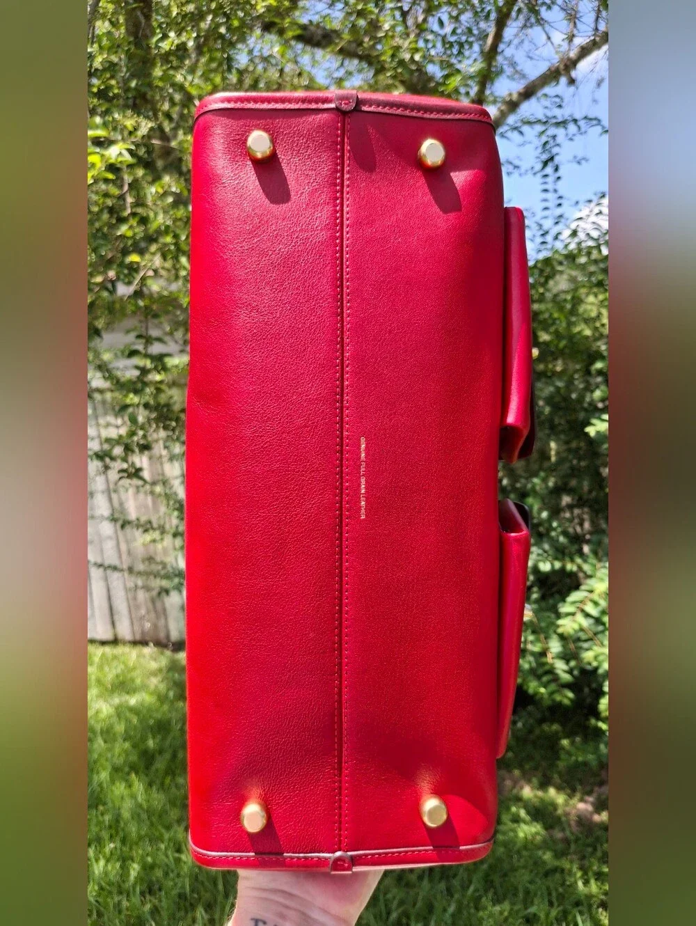 Coach Limited Re-Edition Scarlett Red Leather The Turnlock Haversack Bag #CDZ12